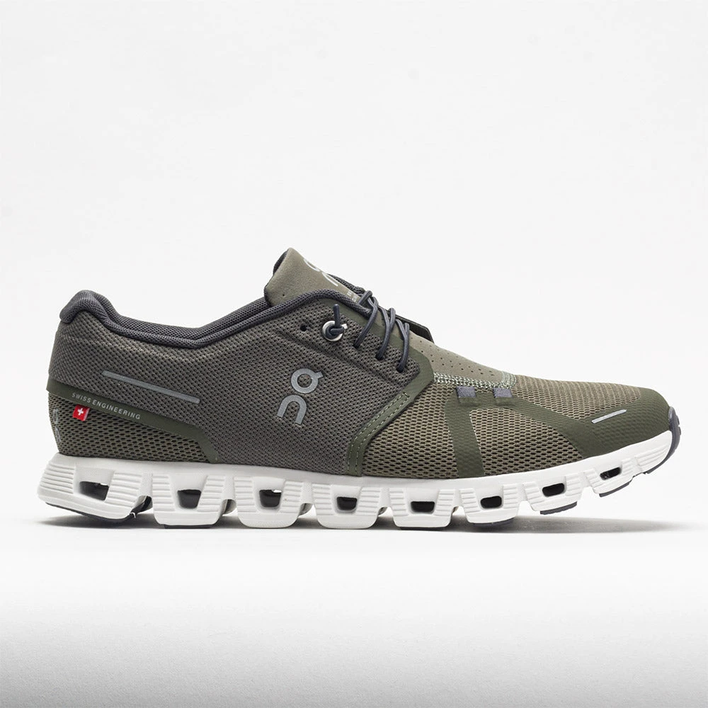 On Running On Cloud 5 Men's Olive/White 3 On Running On Cloud 5 Men's Olive/White