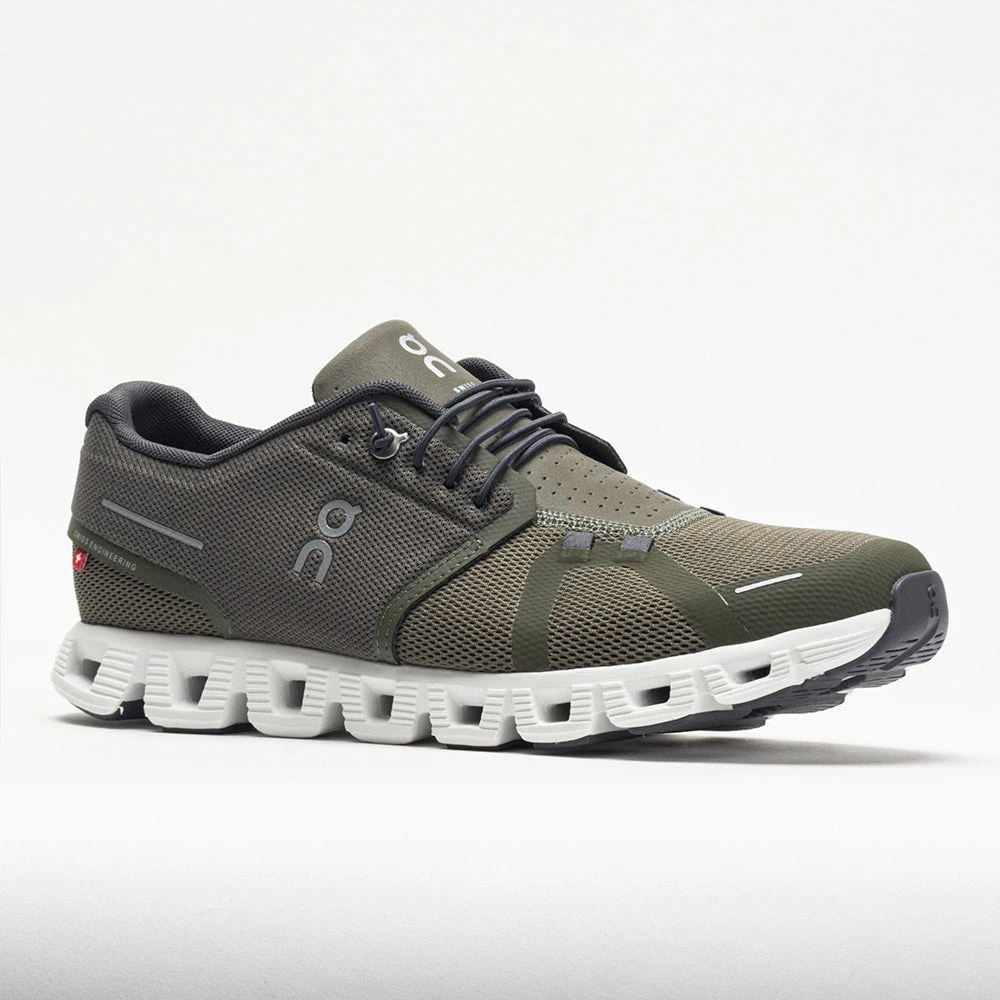 On Running On Cloud 5 Men's Olive/White 7 On Running On Cloud 5 Men's Olive/White - Image 5