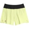 On Running On 5 Inch Running Shorts Women - Hay & Black