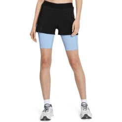 On Running On Active Shorts Women - Black & Stratosphere