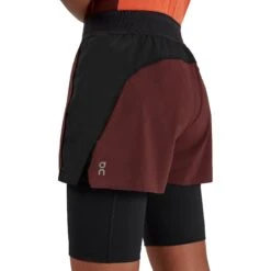 On Running On Active Shorts Women - Mulberry & Black -On Running Sales Store on active shorts women mulberry black 5 1046323