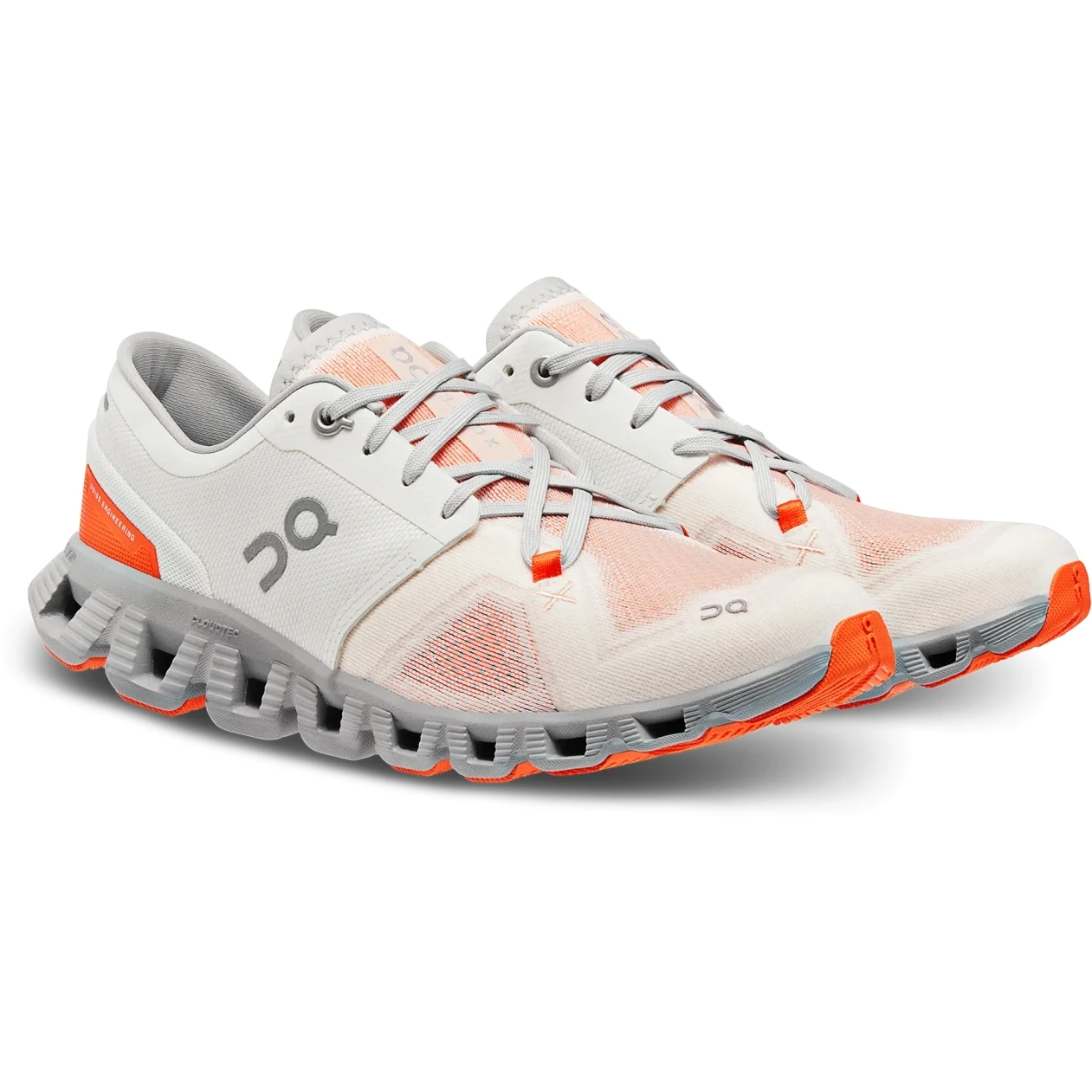 On Running On Cloud X 3 Women Running Shoe - Ivory & Alloy 3 On Running On Cloud X 3 Women Running Shoe - Ivory & Alloy