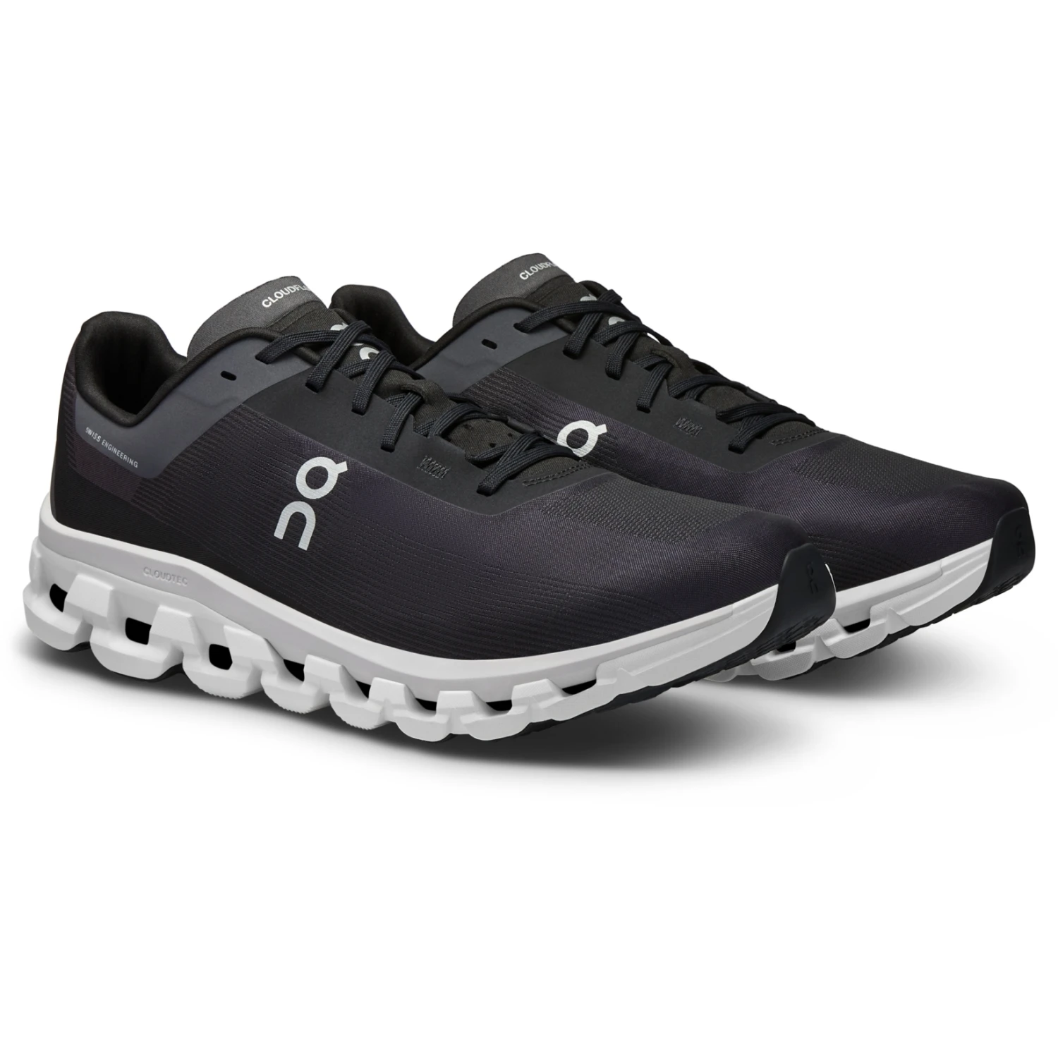On Running On Cloudflow 4 Running Shoe Men - Black & White 3 On Running On Cloudflow 4 Running Shoe Men - Black & White