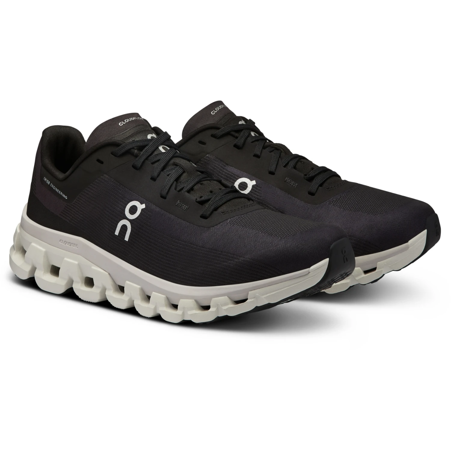 On Running On Cloudflow 4 Women Running Shoe - Black & White 3 On Running On Cloudflow 4 Women Running Shoe - Black & White
