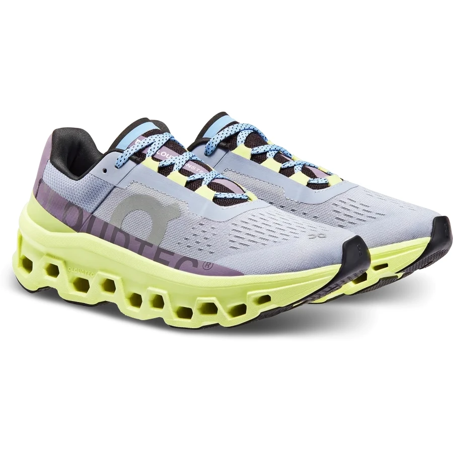 On Running On Cloudmonster Women's Running Shoes - Nimbus & Hay 3 On Running On Cloudmonster Women's Running Shoes - Nimbus & Hay