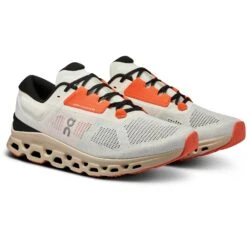 On Running On Cloudstratus 3 Men Running Shoe - Undyed-White & Sand