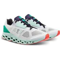 On Running On Cloudstratus Running Shoe - Undyed-White & Creek