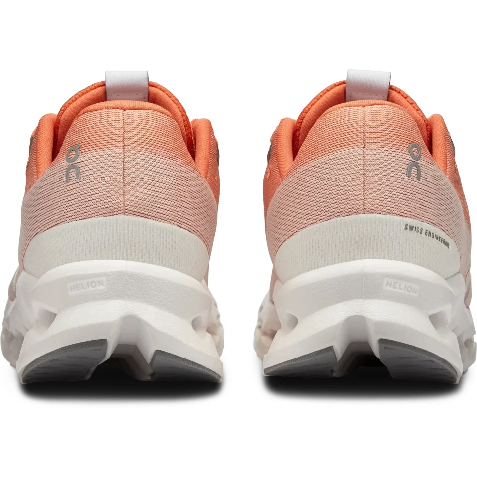 On Running On Cloudsurfer Women's Running Shoes - Flame & White 8 On Running On Cloudsurfer Women's Running Shoes - Flame & White - Image 6