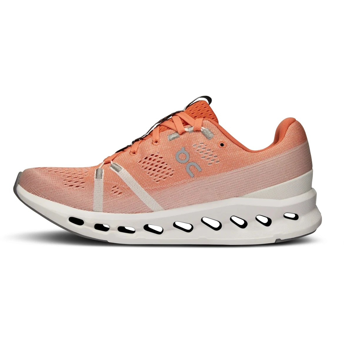 On Running On Cloudsurfer Women's Running Shoes - Flame & White 5 On Running On Cloudsurfer Women's Running Shoes - Flame & White - Image 3