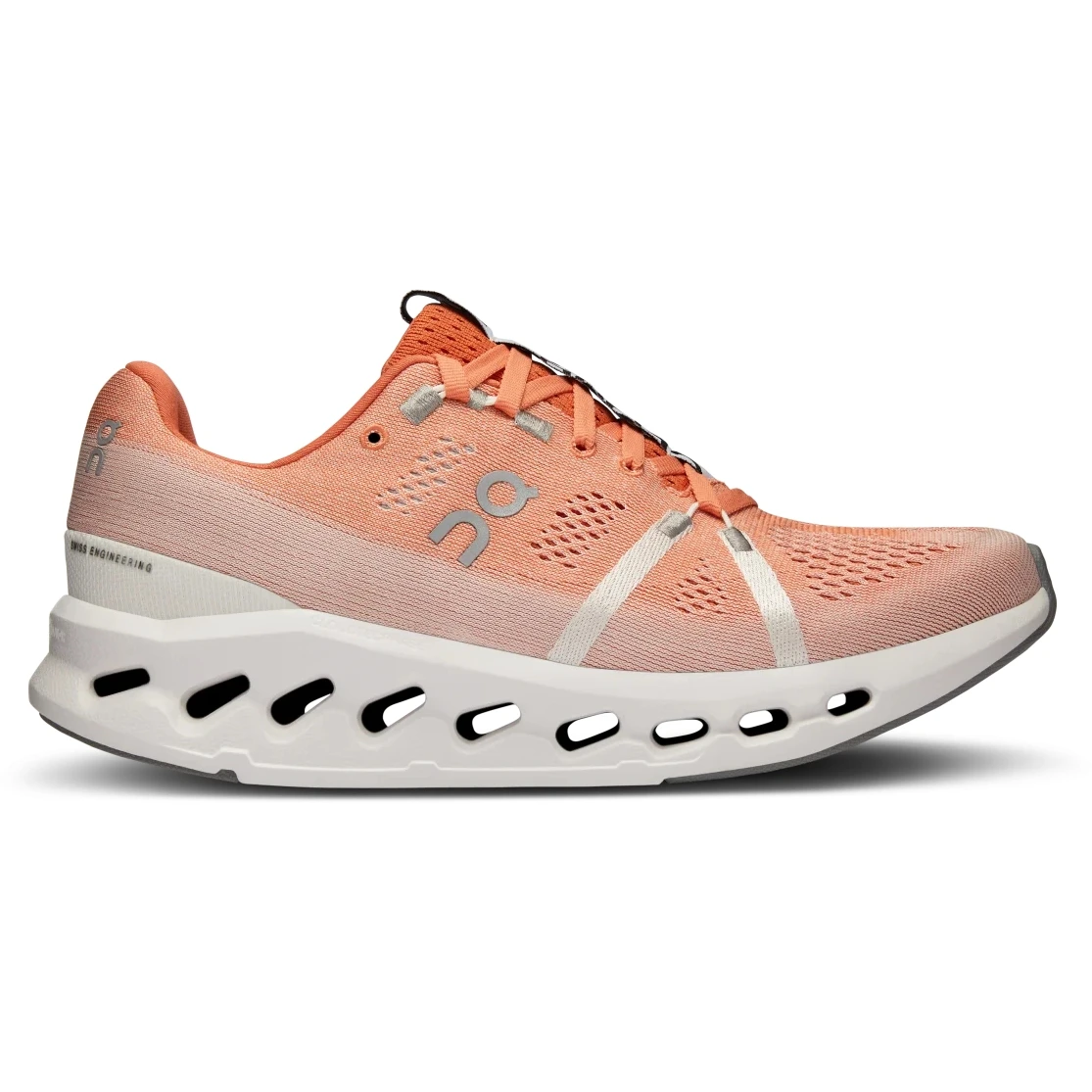 On Running On Cloudsurfer Women's Running Shoes - Flame & White 4 On Running On Cloudsurfer Women's Running Shoes - Flame & White - Image 2