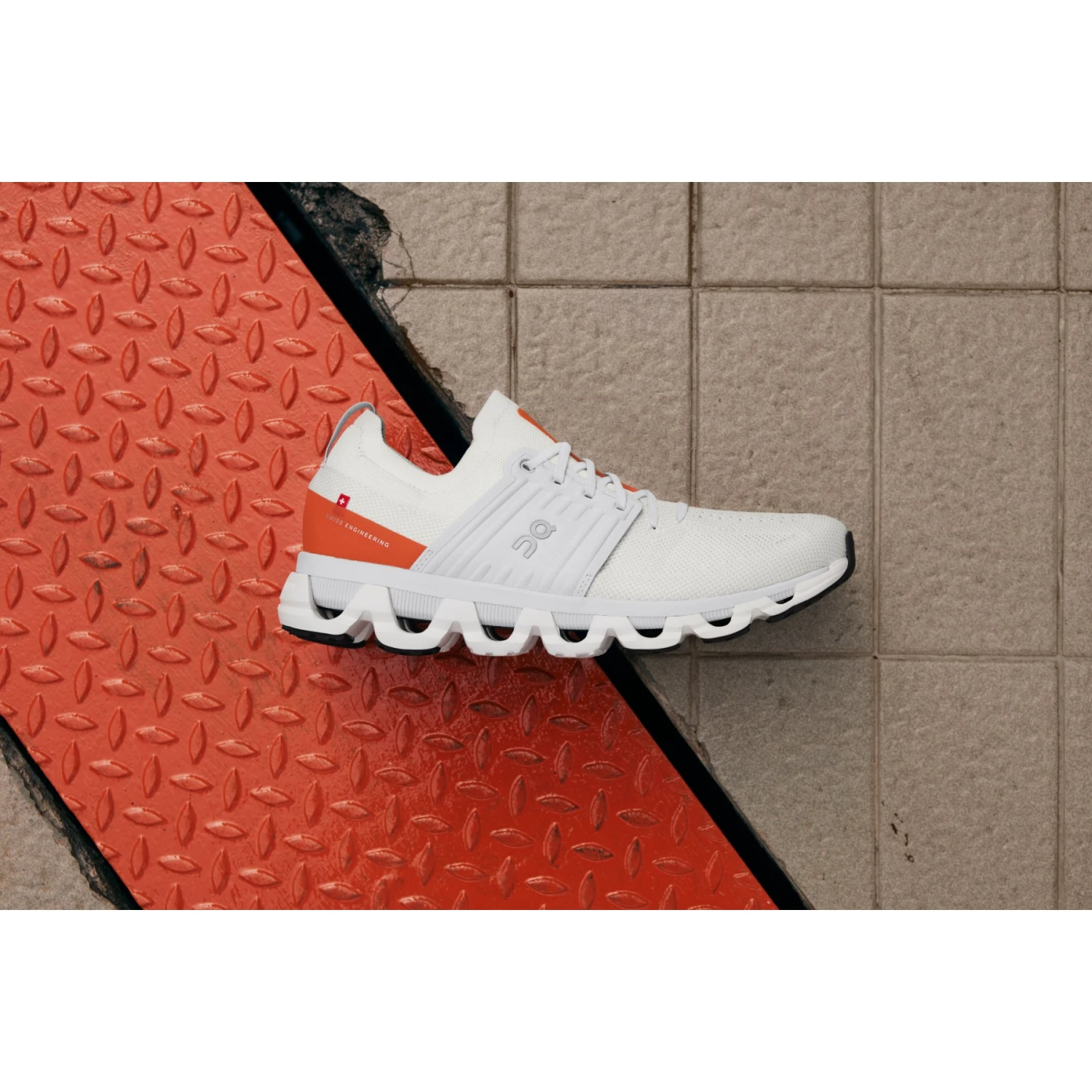 On Running On Cloudswift 3 Running Shoe - Ivory & Flame 9 On Running On Cloudswift 3 Running Shoe - Ivory & Flame - Image 7