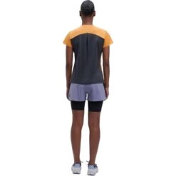 On Running On Performance-T Women Running Shirt - Mango & Black -On Running Sales Store on performance t women running shirt mango black 4 1297118