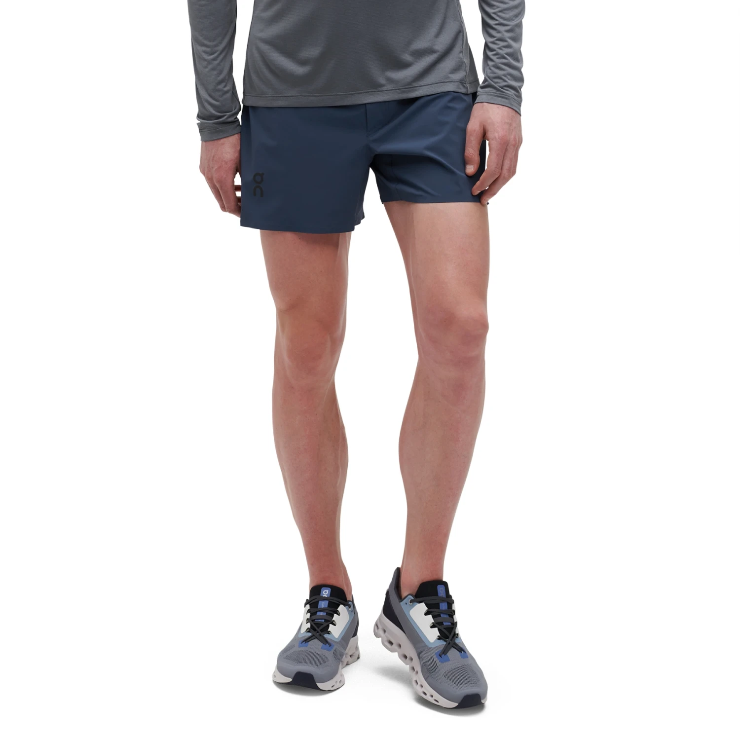 On Running On 5 Inch Lightweight Shorts Men - Denim & Black 4 On Running On 5 Inch Lightweight Shorts Men - Denim & Black - Image 2