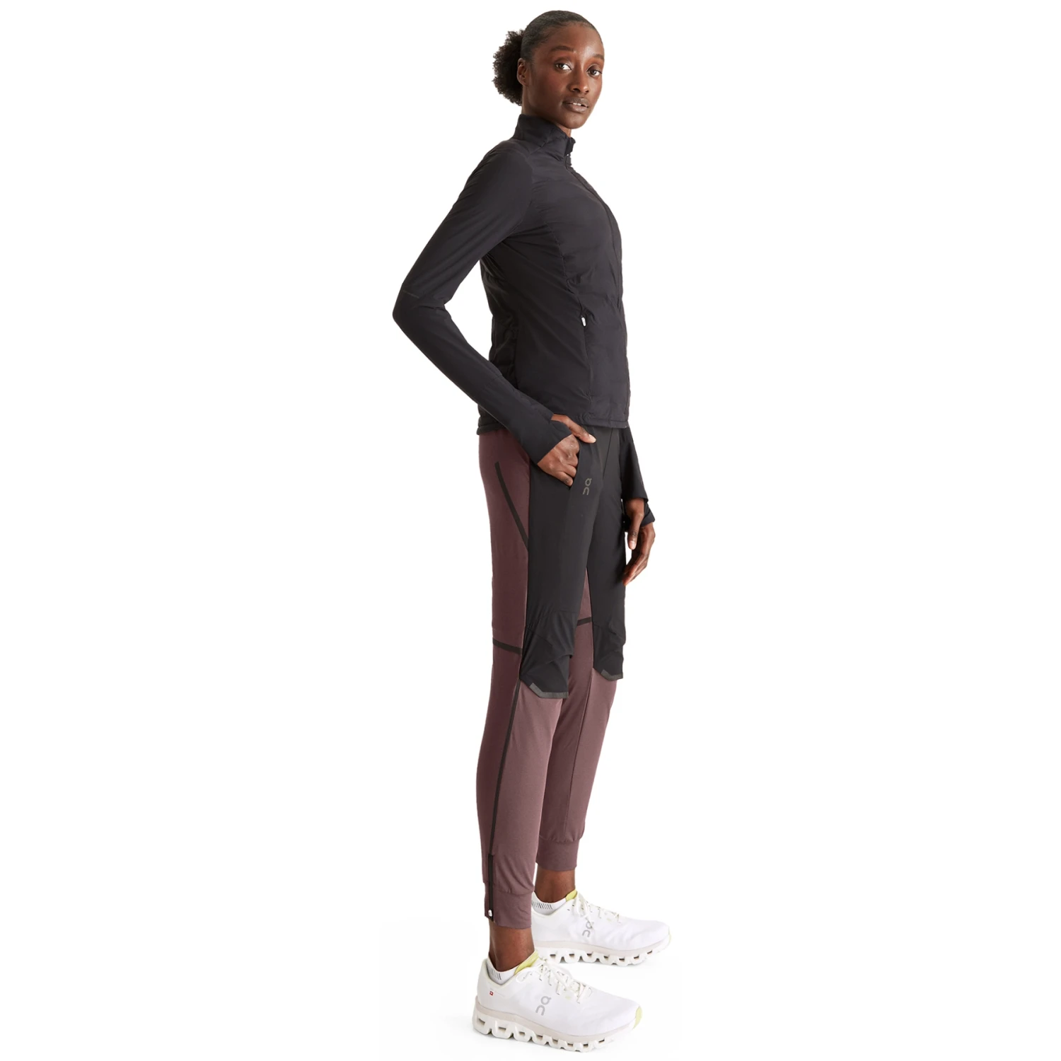On Running Pants Women - Grape & Black 4 On Running Pants Women - Grape & Black - Image 2