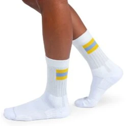 On Running On Tennis Sock Women - White & Mustard -On Running Sales Store on running tennis sock women white mustard 1 1263276