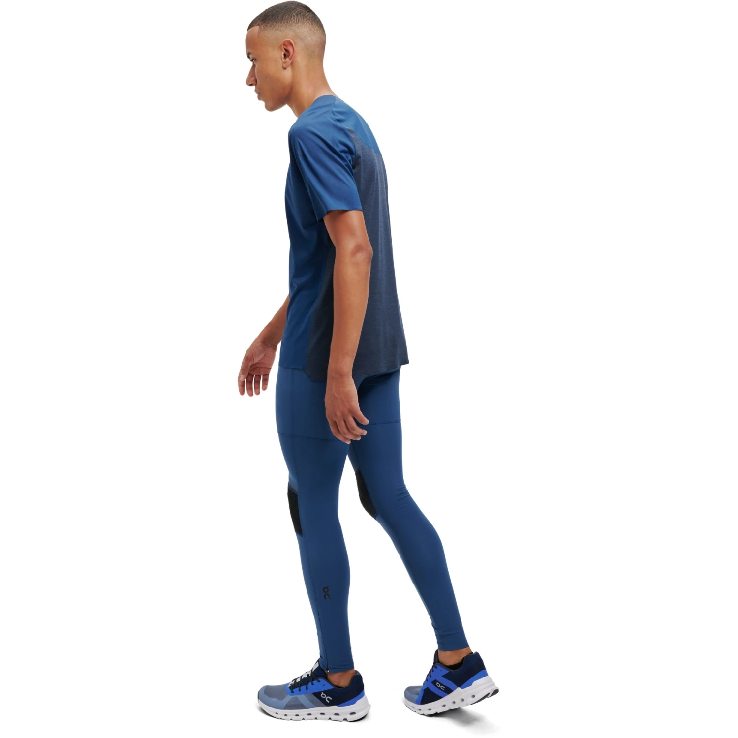 On Running On Tights Long - Denim & Black 4 On Running On Tights Long - Denim & Black - Image 2