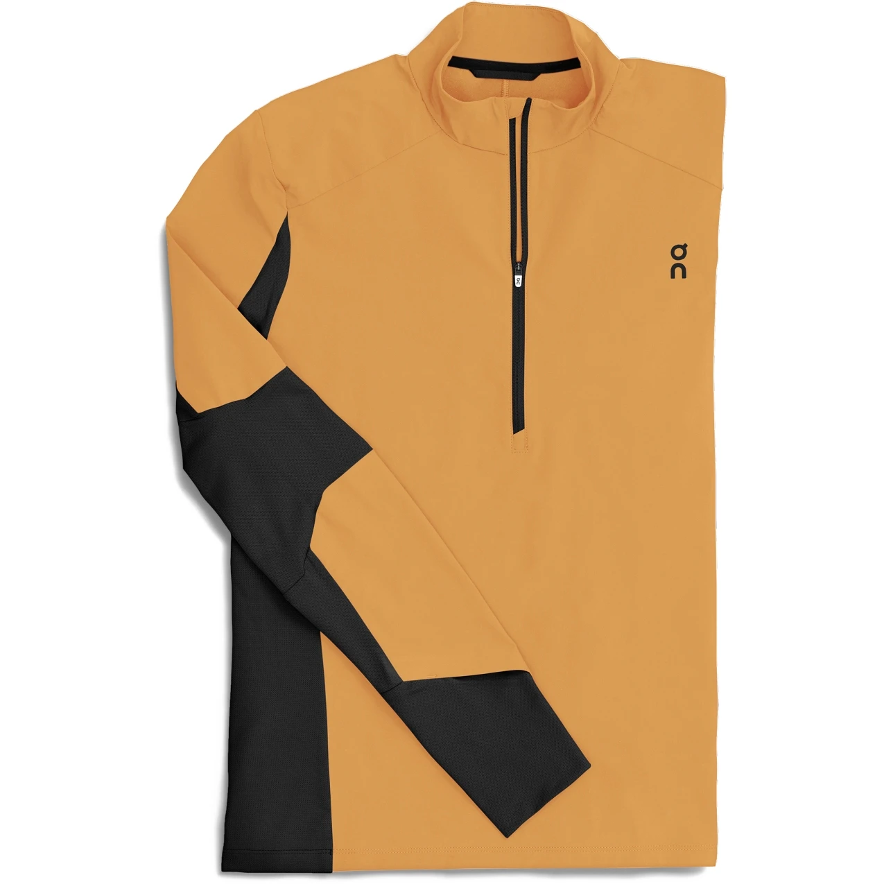 On Running On Trail Breaker Long Sleeve Running Shirt - Mango & Black 6 On Running On Trail Breaker Long Sleeve Running Shirt - Mango & Black - Image 4