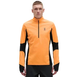On Running On Trail Breaker Long Sleeve Running Shirt - Mango & Black