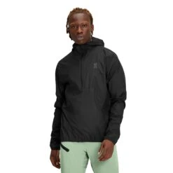 On Running Sales Store 41 On Running On Waterproof Anorak Men - Black